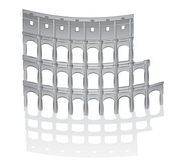 Roman colosseum illustration clipart