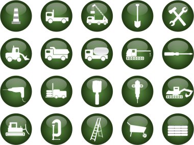 Construction icons clipart