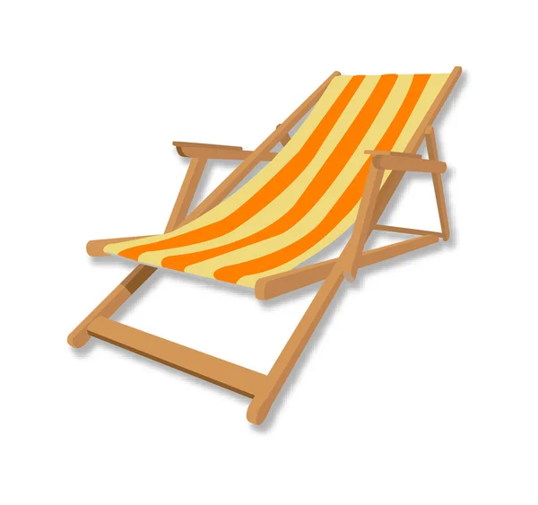 Beach chair illustration — Stock Vector