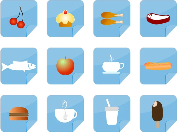 Gıda vektör ikonlar — Stok Vektör