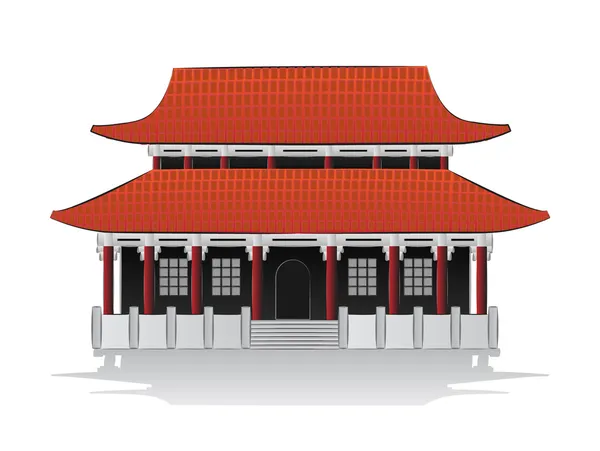Ilustración casa china — Vector de stock