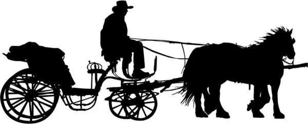 Carriage silhouette — Stock Vector