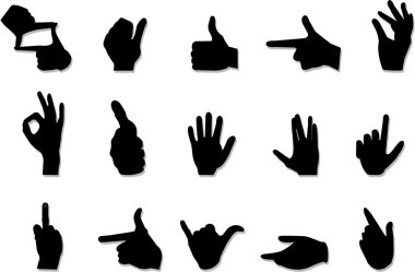 Hands gestures illustrations clipart