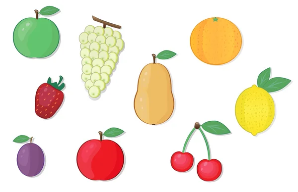Illustrasjoner av fruktvektor – stockvektor