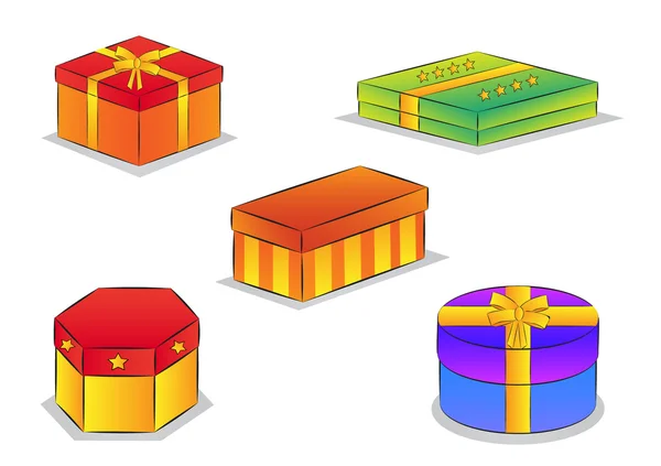 Gift boxes illustrations — Stock Vector
