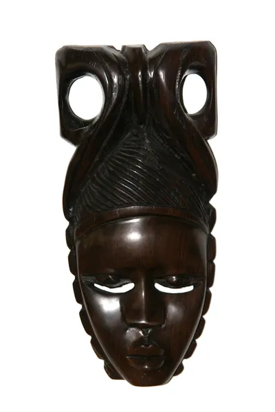 stock image Wooden girl mask