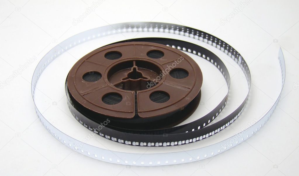 8mm film tape on white — Stock Photo © Slobelix #1827709