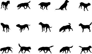 Dogs silhouettes clipart