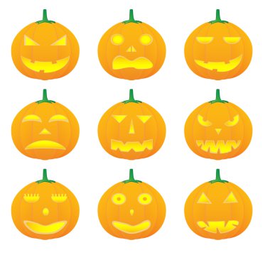 Halloween pumpkin illustrations clipart