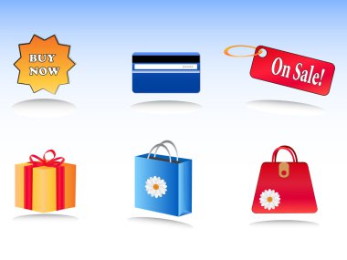 Shopping icons clipart