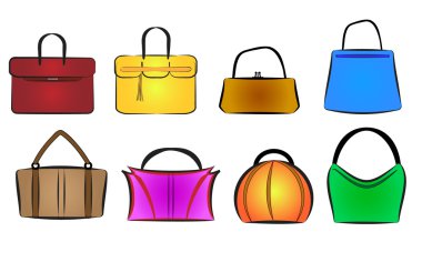 Bags and purses clipart