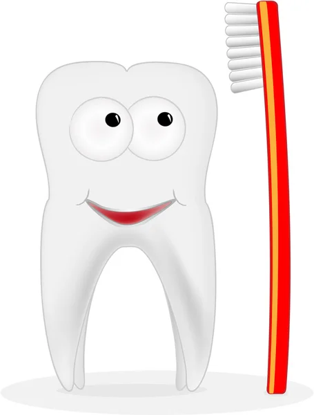 Ilustração do dente sorridente —  Vetores de Stock