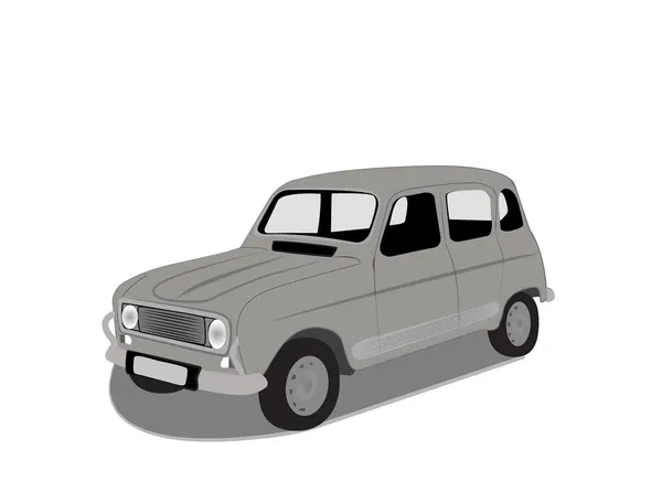 Ilustración de coches antiguos de época — Vector de stock