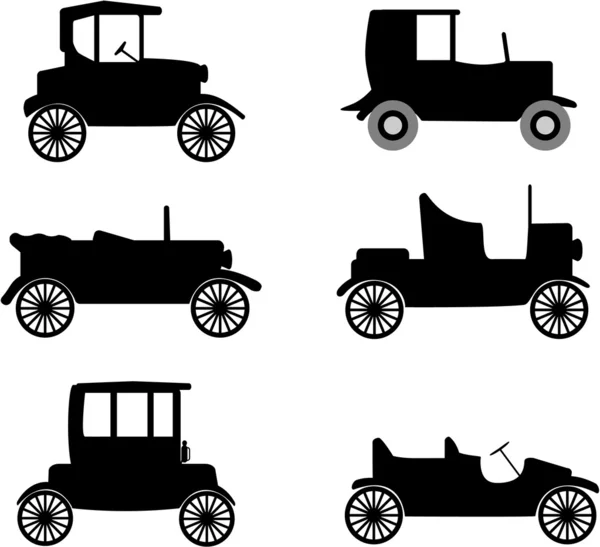 Old timer cars illustration — Stock Vector