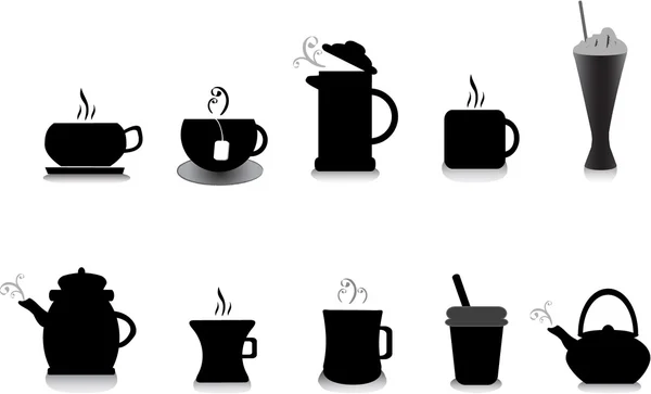 Καφέςκαιτσάι εικονογραφήσεις — Διανυσματικό Αρχείο