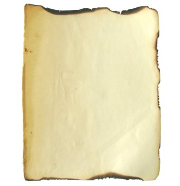 Old burned edges peace of paper clipart