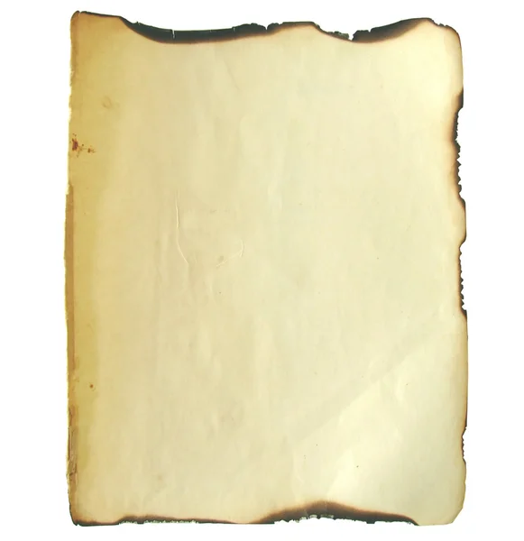 Velhas bordas queimadas paz de papel — Fotografia de Stock