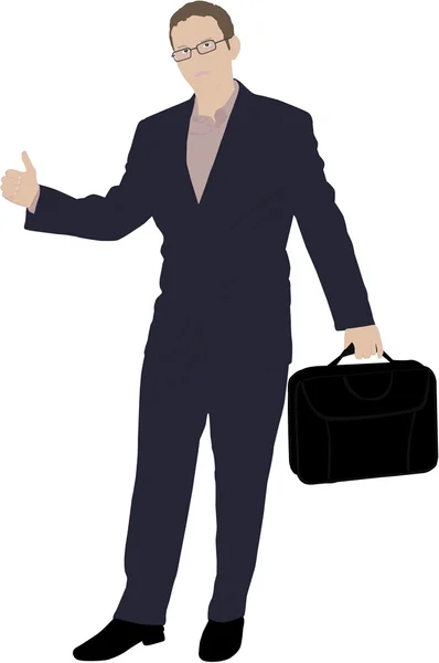 Stock vector Young businessman illustration