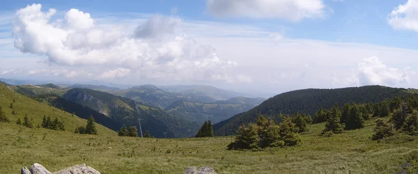 stock image Green mountain meadow panorama