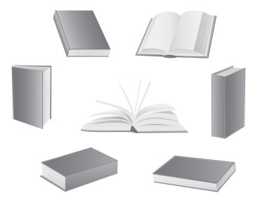 Books illustrations clipart