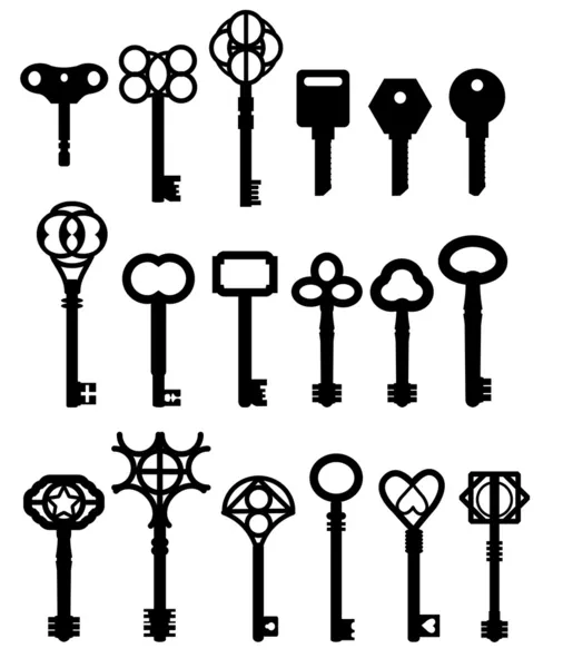 Illustrazioni delle chiavi — Vettoriale Stock