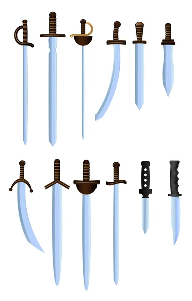 Schwert und Dolch — Stockvektor