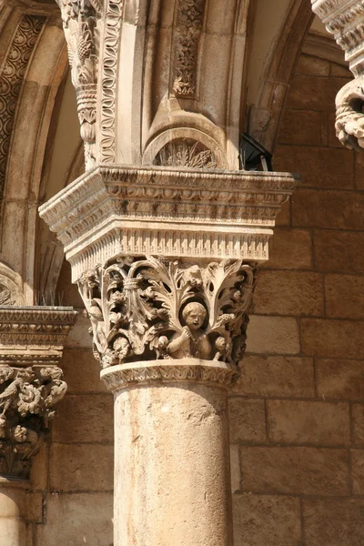 stock image Artistic pillar from Dubrovnik, Croatia