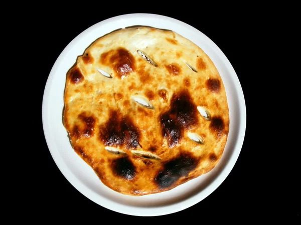 Pane piatto in un piatto — Foto Stock