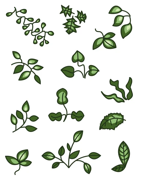 stock vector Vector Fower And Leaves Icons