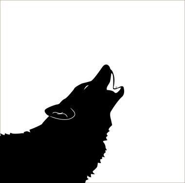 Wolf whine - vector illustration clipart