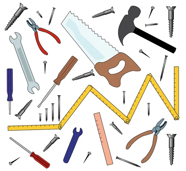Colección de herramientas vectorizadas — Vector de stock