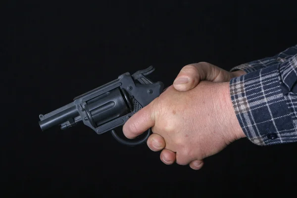 Černá 9mm pistole — Stock fotografie