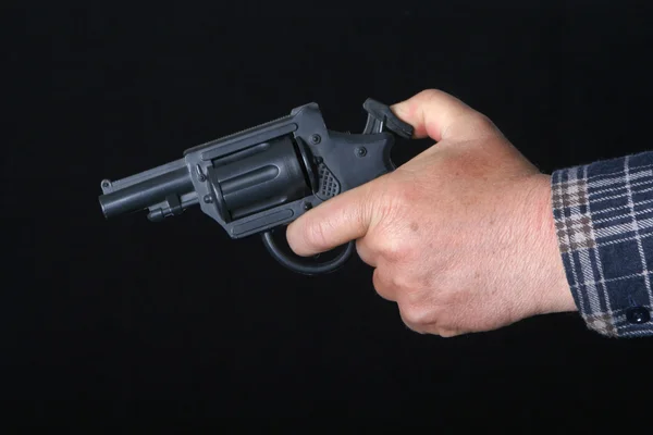 Černá 9mm pistole — Stock fotografie