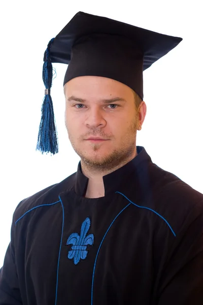 Graduación hombre aislado sobre blanco —  Fotos de Stock
