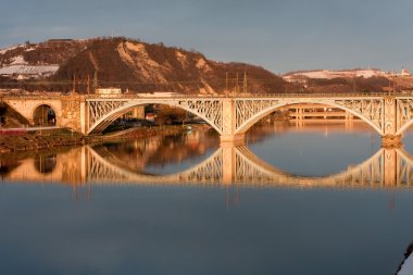 Bridge over the Drava clipart