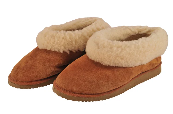 Pantofole di pelle di pecora — Foto Stock