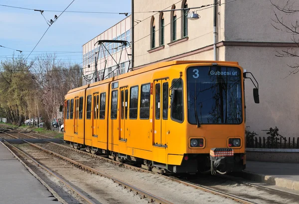 Yellow tram — Stock Photo, Image