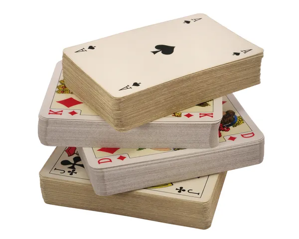 Quatro baralhos de cartas — Fotografia de Stock