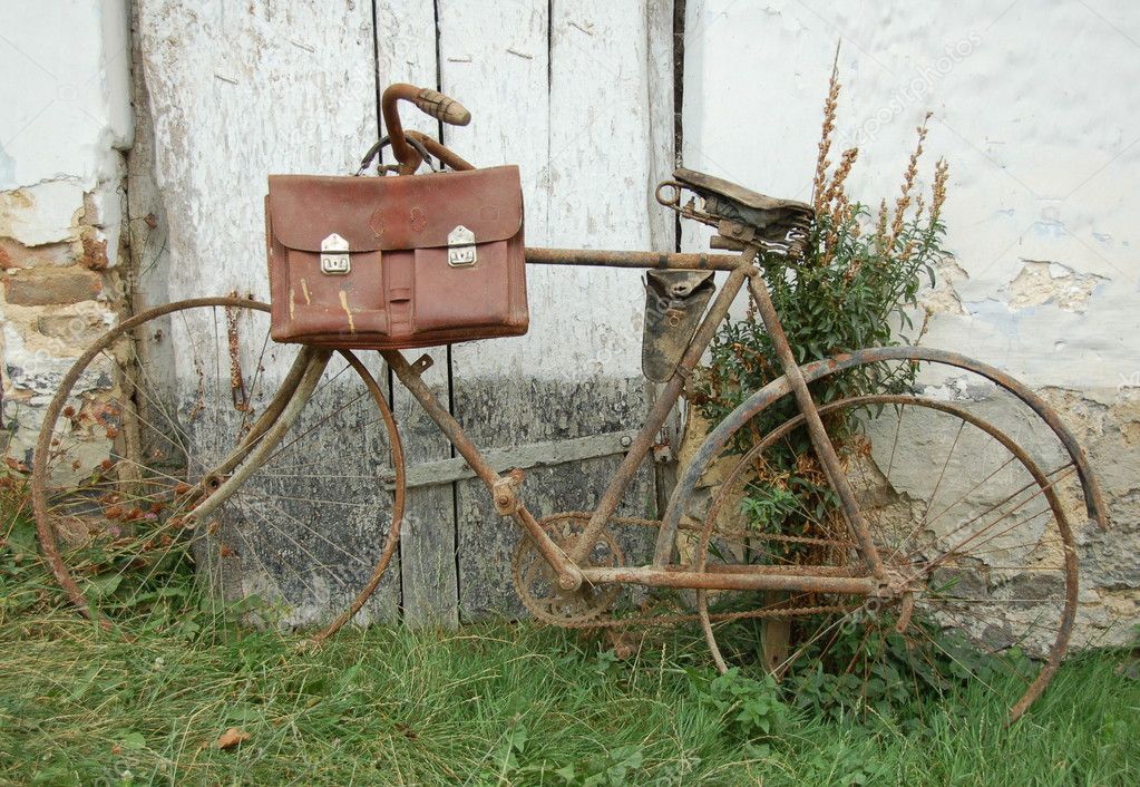 Rusty bicycle with case