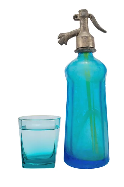 Siphon-Flasche mit Glas — Stockfoto