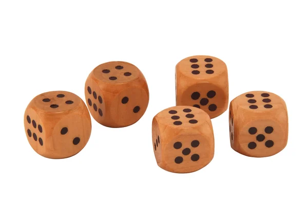 Five dice — Stock Photo, Image