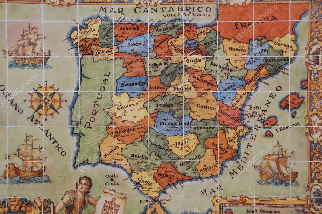 Imágenes de Mapa españa portugal, fotos de Mapa españa portugal sin  royalties