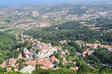 Aerial view of Sintra clipart