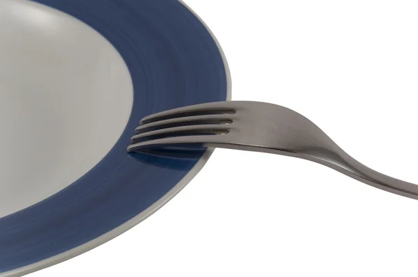 Вилка и тарелка — стоковое фото