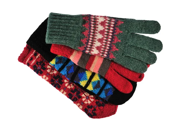 Quattro guanti colorati — Foto Stock