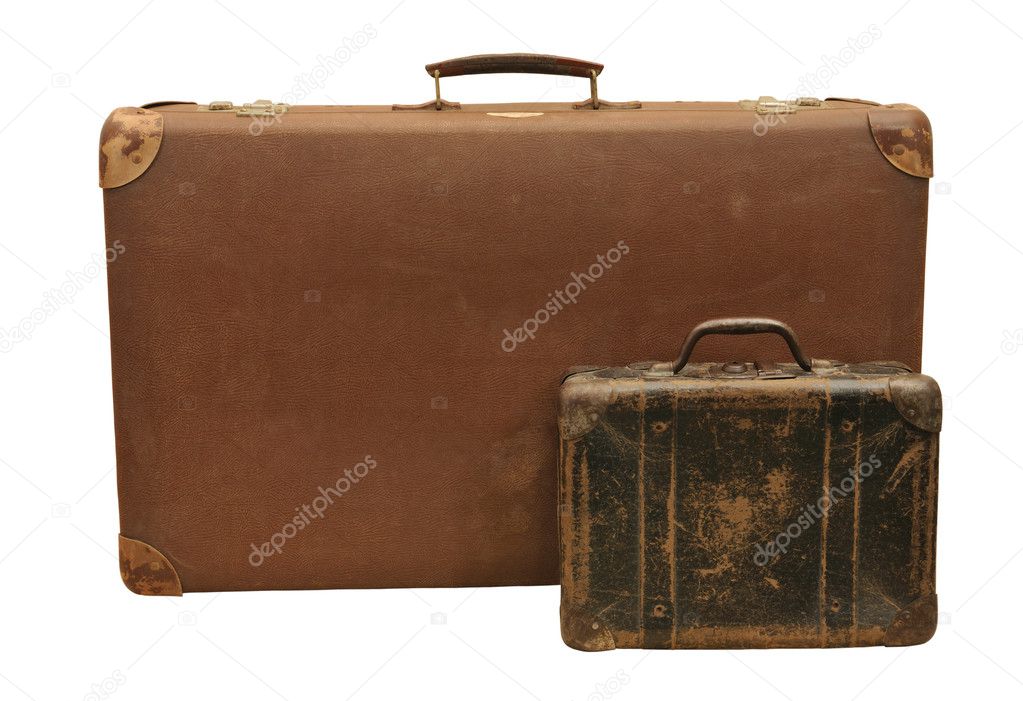 Two old suitcase