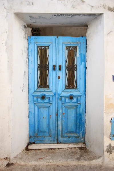 Tuniszi Medina kék ajtó — Stock Fotó