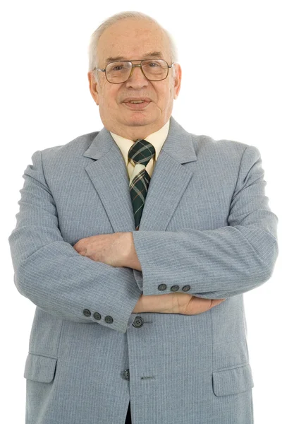 Isolated portrait of mature businessman — Stock Photo, Image