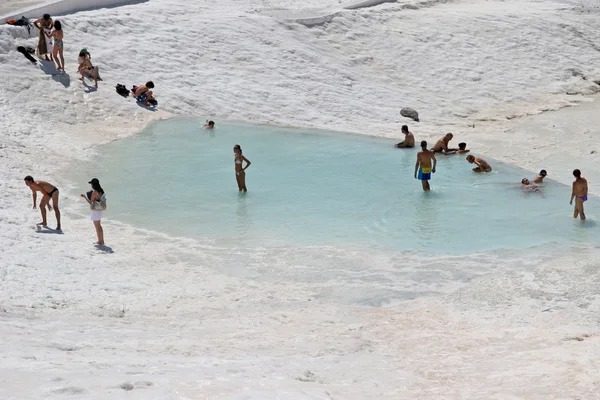 stock image Travertine pools and terraces - Pamukkale