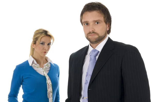 Two young contemporary business — Stock Photo, Image
